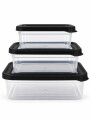 CONTENEDOR DE ALIMENTOS PACK X3 GRIS OSCURO
