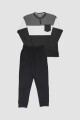 67-1823 pijama negro/gris Negro