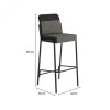 Banqueta Acero Reforzado Stool - Duo Negro