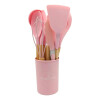 Set De Menage, 11 Utensillos De Cocina Con Soporte ROSA