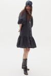Vestido Carmela en Lino Blue & Ochre Checks