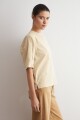 Camisa rayada cuello mao maiz