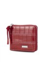 BILLETERA CANDELA CROCO GRANATE