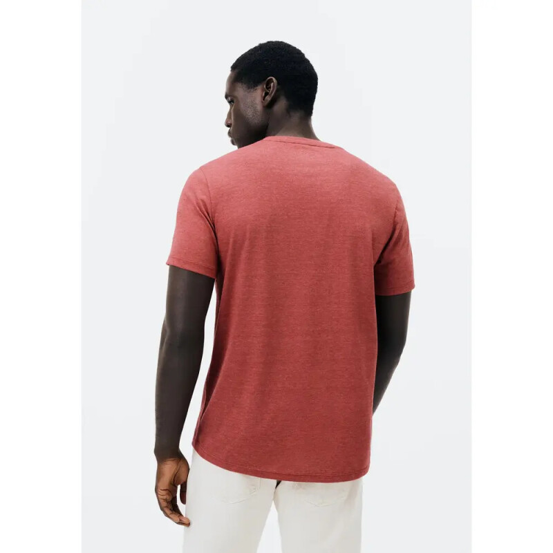 CAMISETA MM MASC VERMELHO MESCLA
