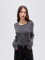 Remera Brune Gris Melange Oscuro