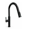 Grifería de cocina Monocomando de mesada extensible Negra texturizada Grifería De Cocina Monocomando De Mesada Extensible Negra Texturizada