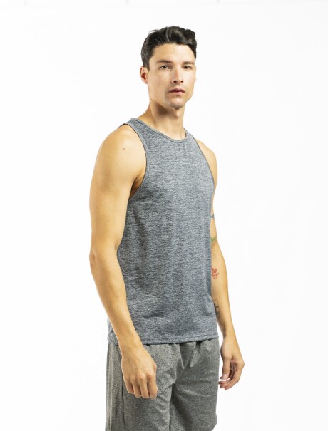 Musculosa Deportiva Gris Melange