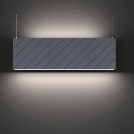LUMINARIA LINEAL DE SUSPENDER 120CM 46W ACUSTICA ATOM - CCT Luminaria de Suspender Acústica Atom 120cm Gris CCT