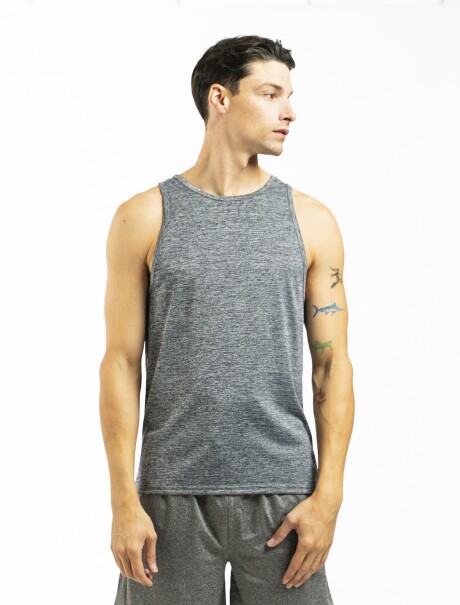 Musculosa Deportiva Gris Melange