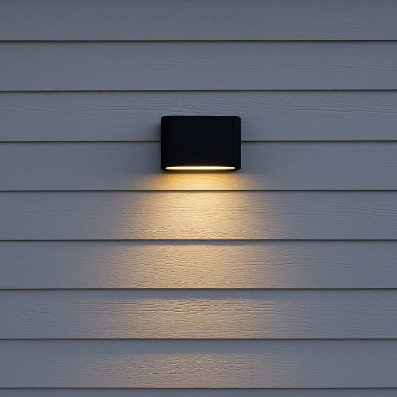 ARTEFACTO UNIDIRECCIONAL OVAL Aplique LED Unidireccional Exterior Graz Small Oval Negro 3W IP65