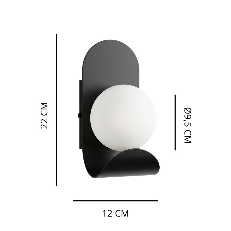 ARTEFACTO DECORATIVO DE PARED CRUX Luminaria De Pared Crux Negro