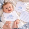 Set x3 baberos elefante ASH celeste