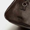 Cartera de mano Call en efecto cuero liso Marron