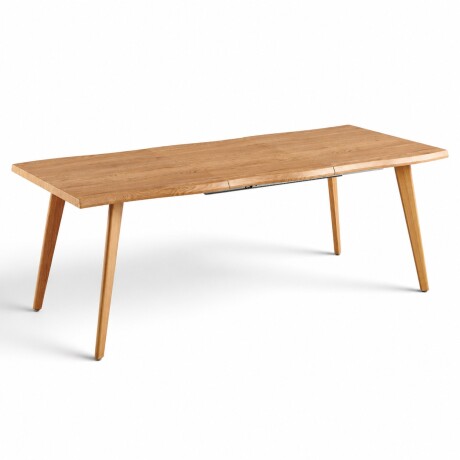JUEGO DE COMEDOR MESA RECTANGULAR EXTENSIBLE MADERA + 4 SILLAS TAPIZADAS BEIGE