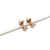 Caravanas Zirconia oro amarillo y oro blanco- Oro bajo - Zirconia - CA8106 conpiedra