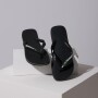 Sandalias Havaianas Brasil Logo Hombre Negro/Negro