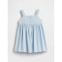 SL DNM BOW DRESS MEDIUM WASH