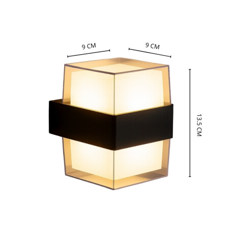 ARTEFACTO EXTEIOR MENFI PARA ADOSAR EN PARED BIDIRECCIONAL 10W Aplique Exterior LED Menfi Para Adosar Bidireccional 10W Negro