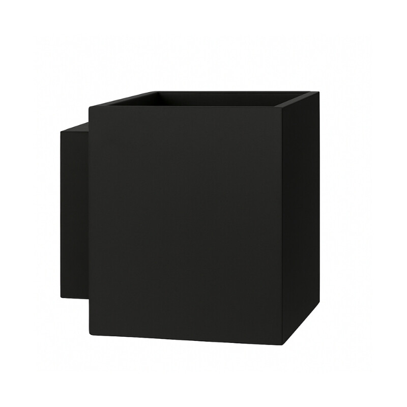 ARTEFACTO BIDIRECCIONAL CUBO IP20 LEEK - Lámpara de Pared Bidireccional Cubo Leek Negra