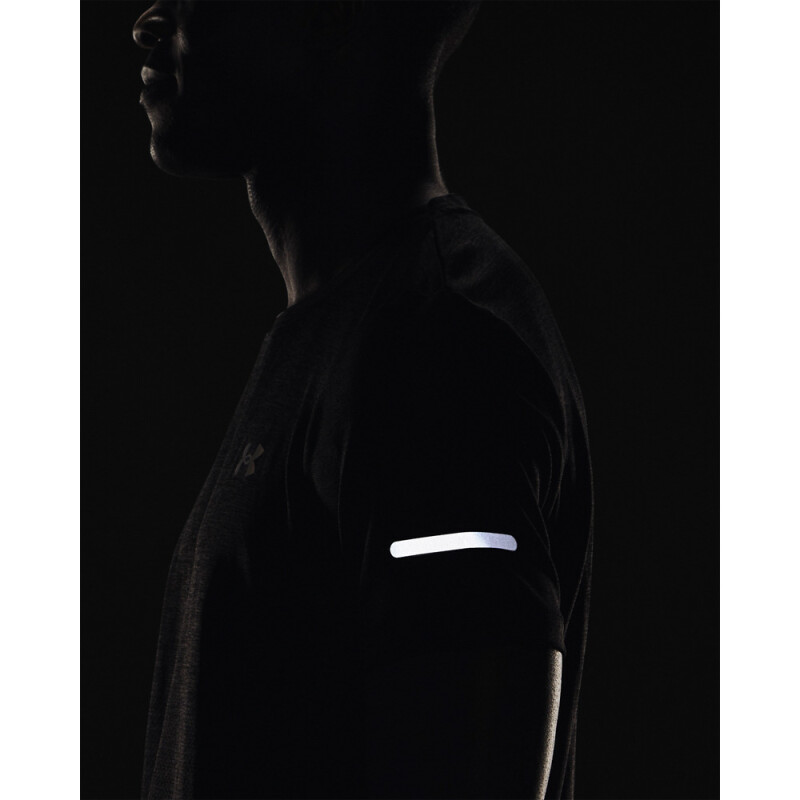 UA SEAMLESS STRIDE SS-GRN BLK-001