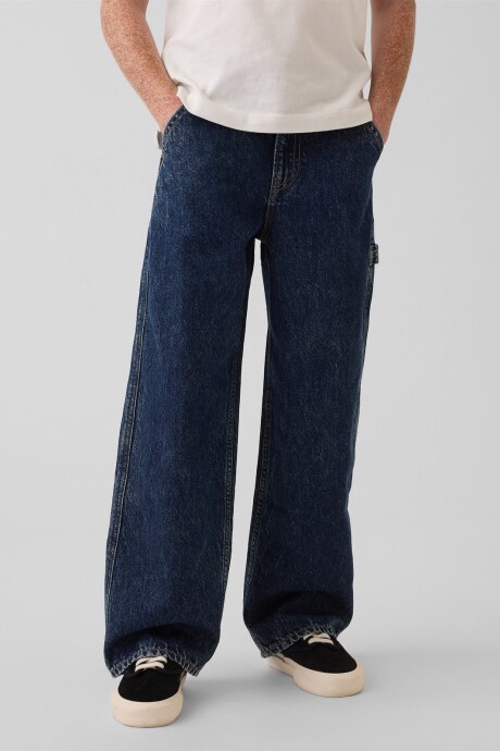Jean Baggy Carpenter Bebé Dark Wash