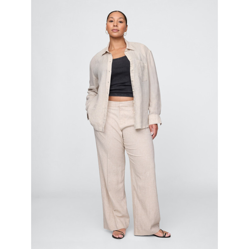 365 LR WIDE LEG - LINEN FLAX LINEN