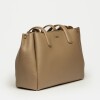 Shopper Erin en efecto cuero graneado Taupe