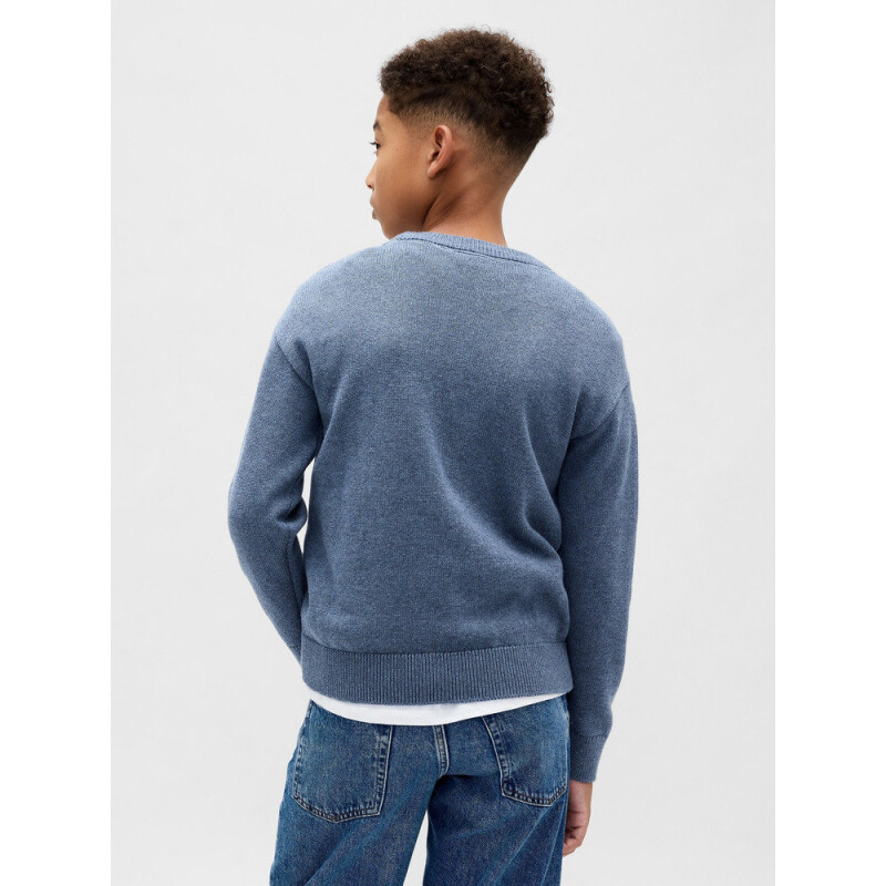 LS COTTON CREW BLUE RIDGE