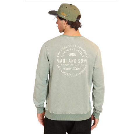 Buzo Maui and Sons - Live In The Walley - Washed Verde Oliva Buzo Maui and Sons - Live In The Walley - Washed Verde Oliva