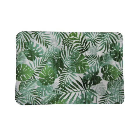 Alfombra Baño con Memoria Home Class 40x60 299 HOJAS VERDE
