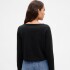 INTL LS CROPPED BOAT TEE TRUE BLACK V2