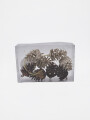 ADORNO COLGANTE PIÑAS SET X 8 MARRON