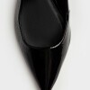 Stiletto Marga en cuero charol arrugado Negro