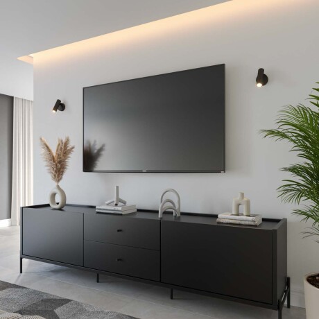 MUEBLE PARA TV MDF NEGRO JASPER