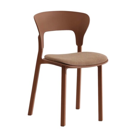 SILLA DE COMEDOR POLIPROPILENO NATURAL-BEIGE NÓRDICA TAPIZADA