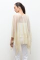 Ruana tejida lurex crudo