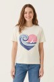Remera m/c estampada Life Is Good CRUDO
