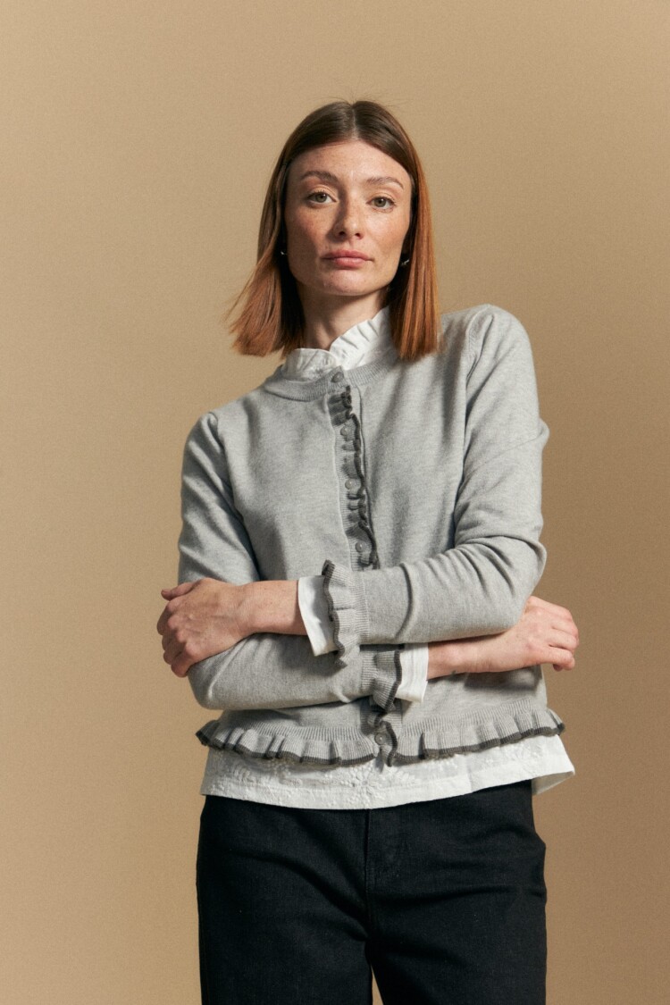 CARDIGAN ROSELA Gris Melange
