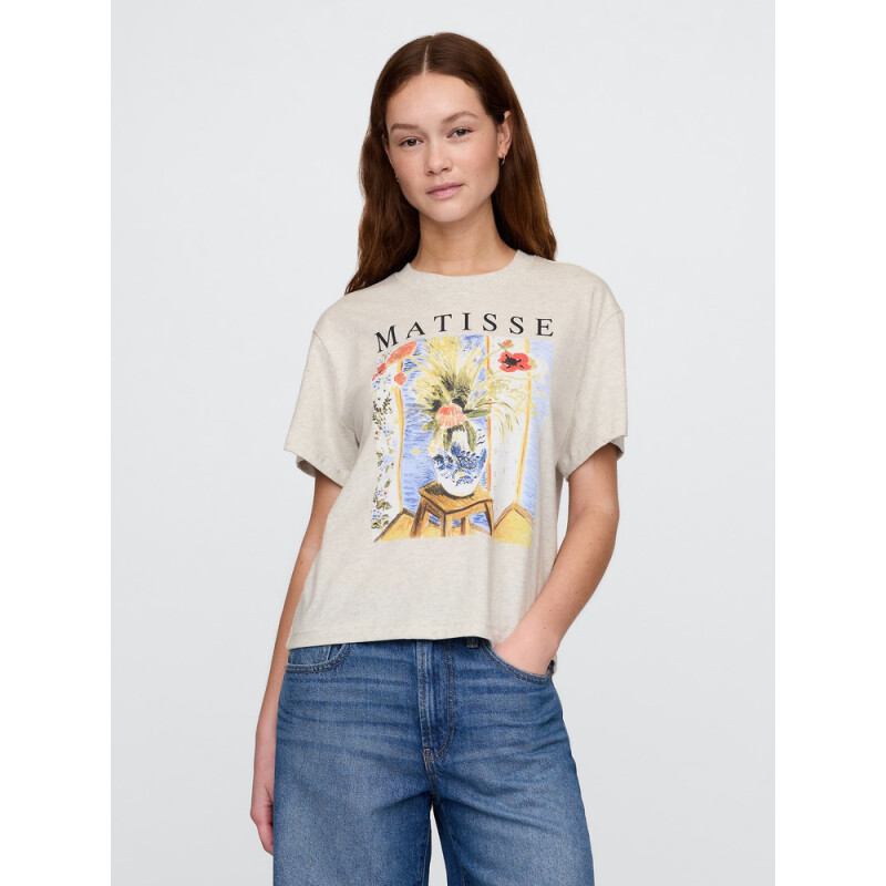 GRAPHICS 3PL - SS ART TEES B03 LIGHT GREY HEATHER