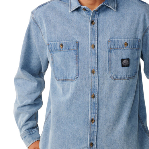 Camisa Rip Curl Classic Surf Denim - Azul Camisa Rip Curl Classic Surf Denim - Azul