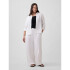 V-LINEN PO WIDE LEG OPTIC WHITE