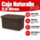 Set x3 Caja simil ratán 2,5 Lts CHOCOLATE