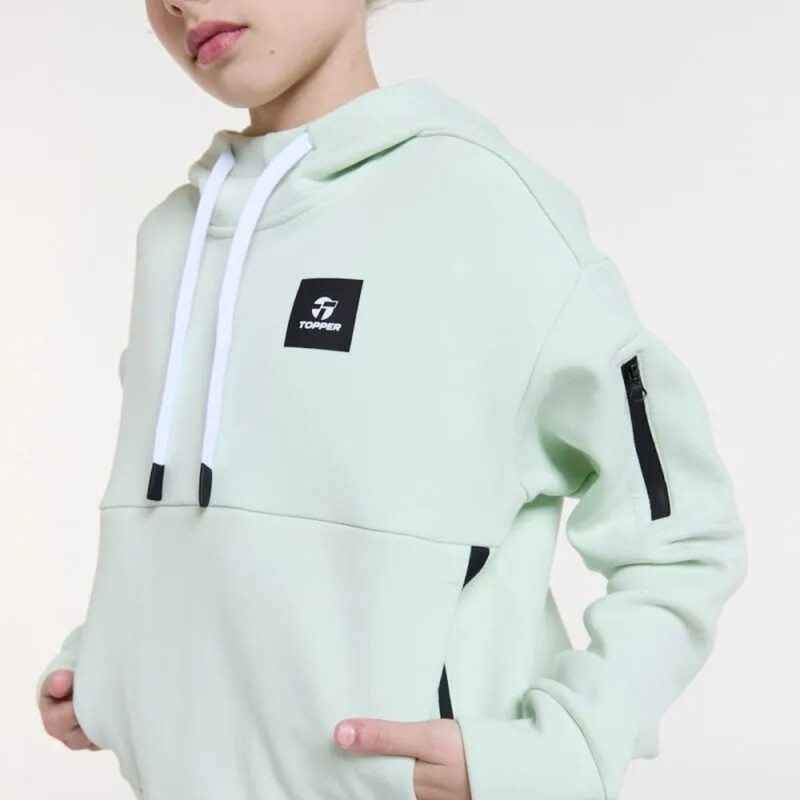 HOODIE PRO FLEECE GIRLS TRNG verde amb verde ambro