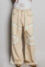 PANTALON CON ENCAJE Natural