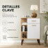 Aparador ComboHome Nórdico 54cm 2 Cajones Estantes Laterales Blanco 1