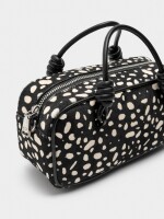 Bolso Tote De Piel Estampado Animal negro