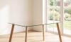 Mesa de Comedor de Vidrio - Eames Natural Mesa de Comedor de Vidrio - Eames Natural