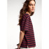 BLUSA FEM VINHO E AZUL MARINHO