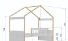 Cama Cabaña 1 Plaza Madera Natural MDF - Arredus Cama Cabaña 1 Plaza Madera Natural MDF - Arredus