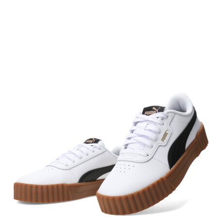 Championes de Mujer Puma Blanco - Negro - Camel